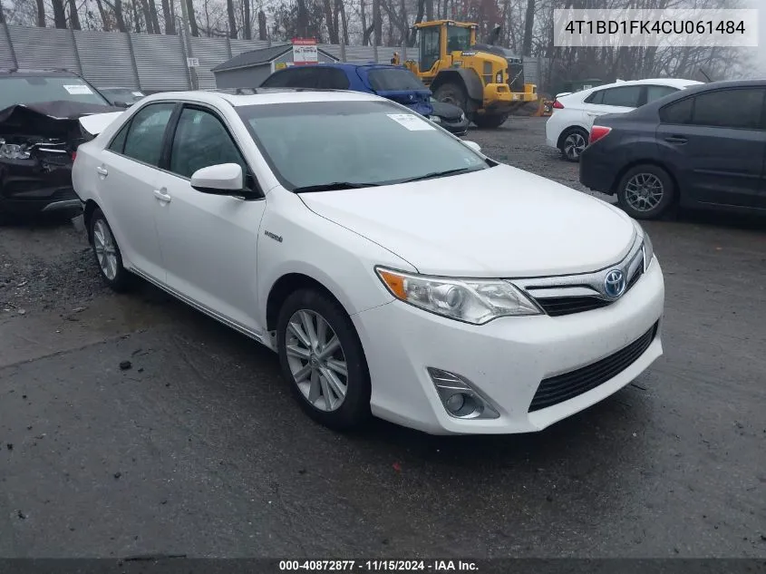 2012 Toyota Camry Hybrid Xle VIN: 4T1BD1FK4CU061484 Lot: 40872877