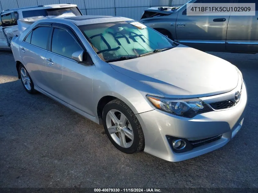 2012 Toyota Camry Se VIN: 4T1BF1FK5CU102909 Lot: 40879330