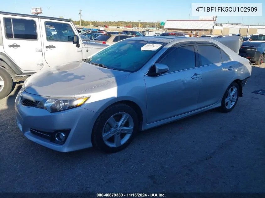 2012 Toyota Camry Se VIN: 4T1BF1FK5CU102909 Lot: 40879330