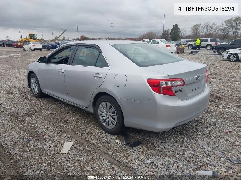 4T1BF1FK3CU518294 2012 Toyota Camry Le