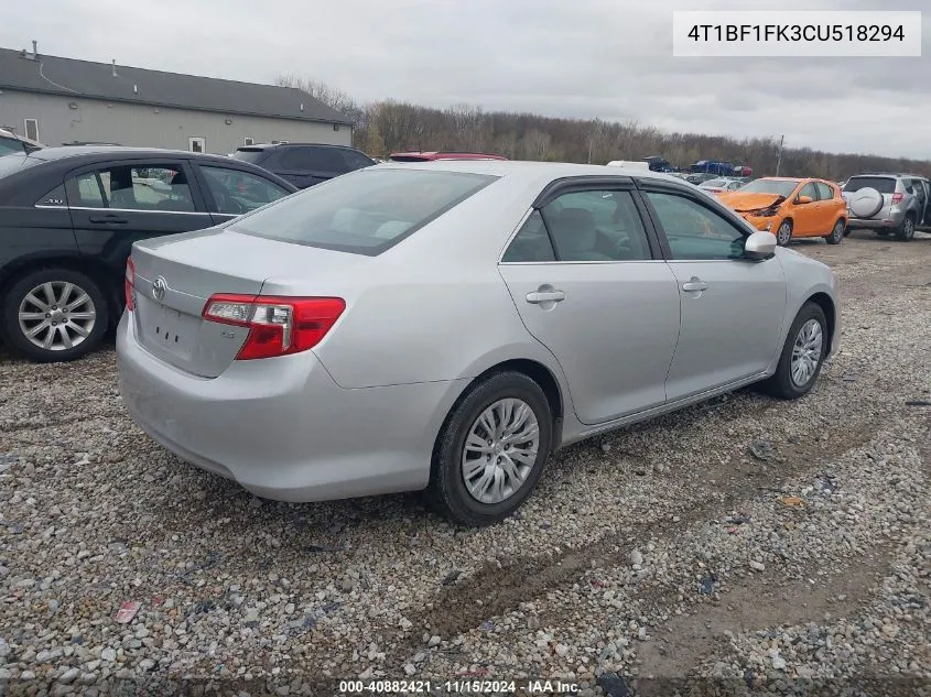 4T1BF1FK3CU518294 2012 Toyota Camry Le