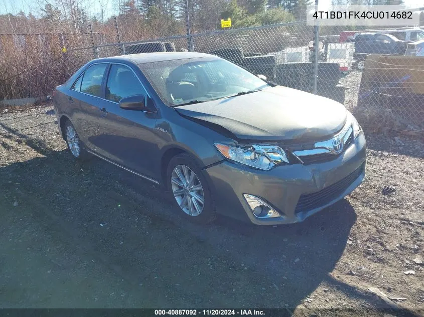 2012 Toyota Camry Hybrid Xle VIN: 4T1BD1FK4CU014682 Lot: 40887092