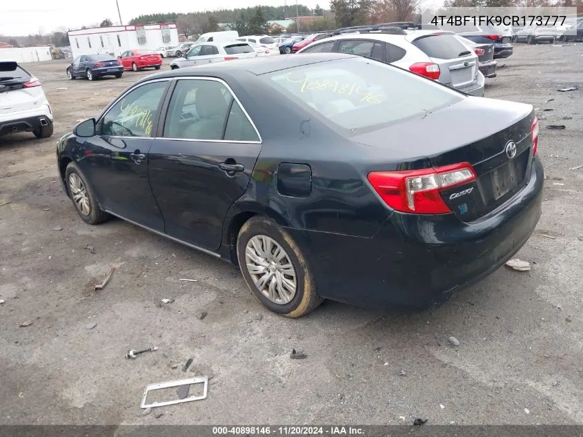 2012 Toyota Camry Le VIN: 4T4BF1FK9CR173777 Lot: 40898146