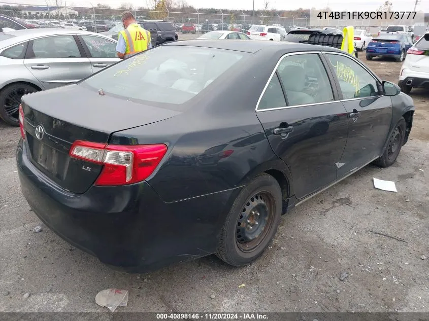 2012 Toyota Camry Le VIN: 4T4BF1FK9CR173777 Lot: 40898146