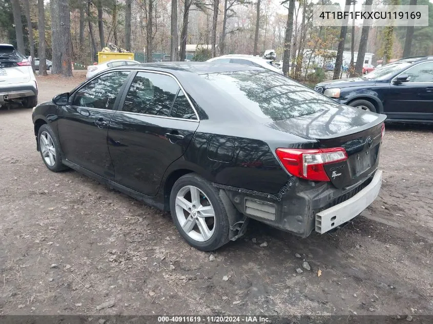 2012 Toyota Camry Se VIN: 4T1BF1FKXCU119169 Lot: 40911619