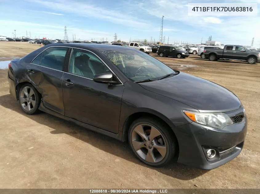 2013 Toyota Camry Se VIN: 4T1BF1FK7DU683816 Lot: 12088518