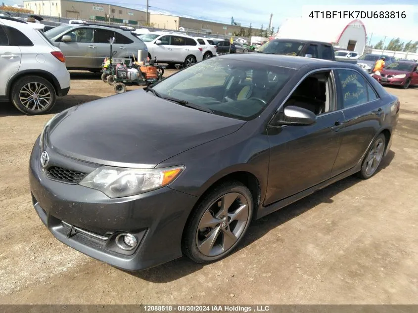 2013 Toyota Camry Se VIN: 4T1BF1FK7DU683816 Lot: 12088518