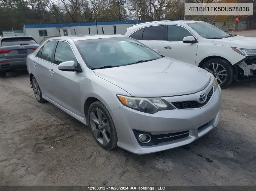 2013 Toyota Camry Se/Xle VIN: 4T1BK1FK5DU528838 Lot: 12103312