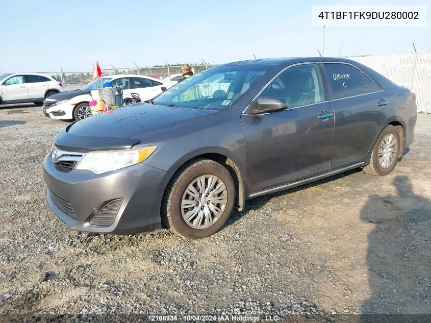 2013 Toyota Camry L/Se/Le/Xle VIN: 4T1BF1FK9DU280002 Lot: 12106934