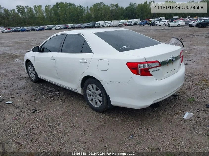 4T1BD1FK9DU078508 2013 Toyota Camry Hybrid/Le/Xle