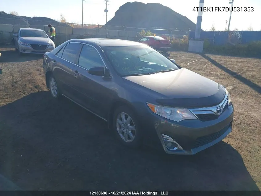 2013 Toyota Camry Xle V6 VIN: 4T1BK1FK7DU531353 Lot: 12130690