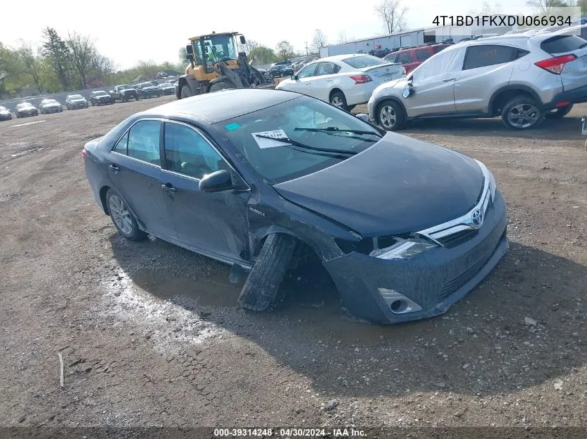 4T1BD1FKXDU066934 2013 Toyota Camry Hybrid Xle