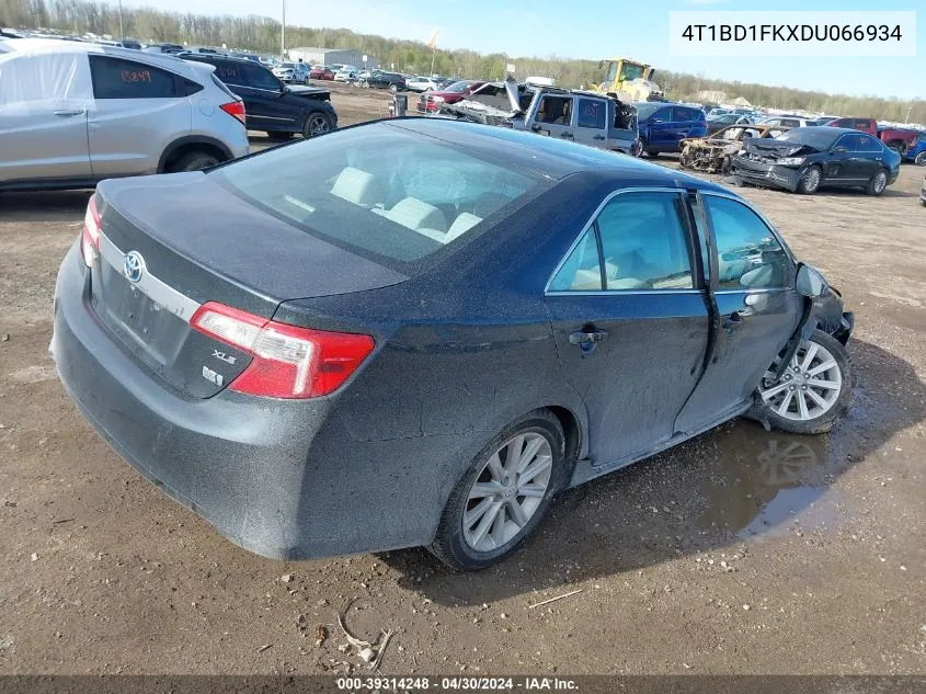 2013 Toyota Camry Hybrid Xle VIN: 4T1BD1FKXDU066934 Lot: 39314248