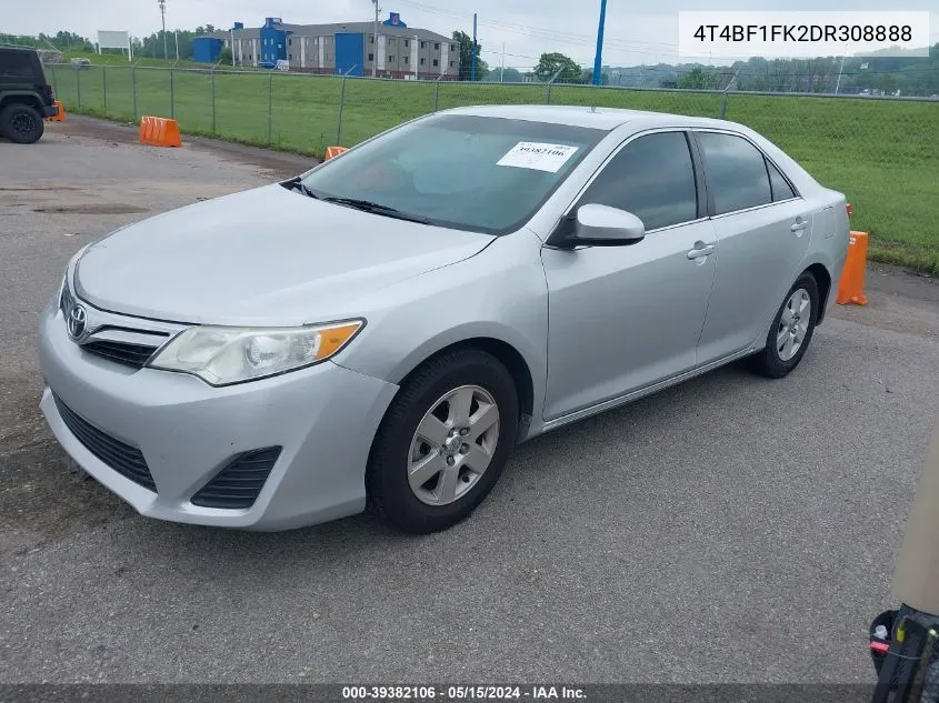 2013 Toyota Camry Le VIN: 4T4BF1FK2DR308888 Lot: 39382106