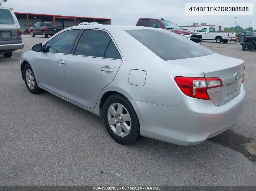 2013 Toyota Camry Le VIN: 4T4BF1FK2DR308888 Lot: 39382106