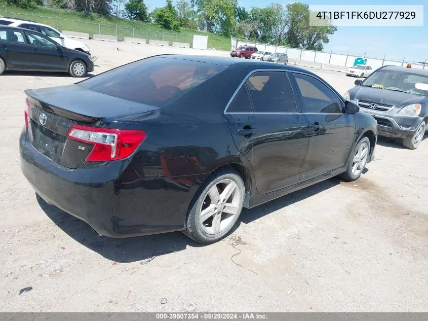 2013 Toyota Camry Se VIN: 4T1BF1FK6DU277929 Lot: 39507354