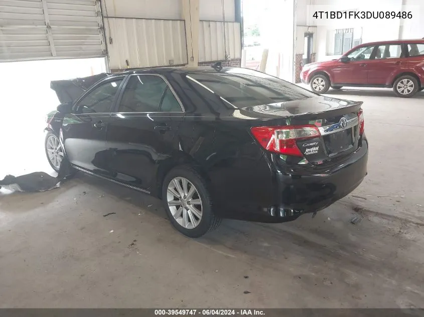 2013 Toyota Camry Hybrid Xle VIN: 4T1BD1FK3DU089486 Lot: 39549747