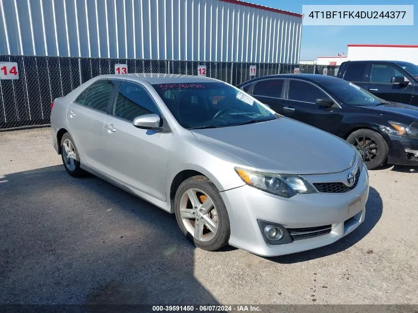 2013 Toyota Camry Se VIN: 4T1BF1FK4DU244377 Lot: 39591450