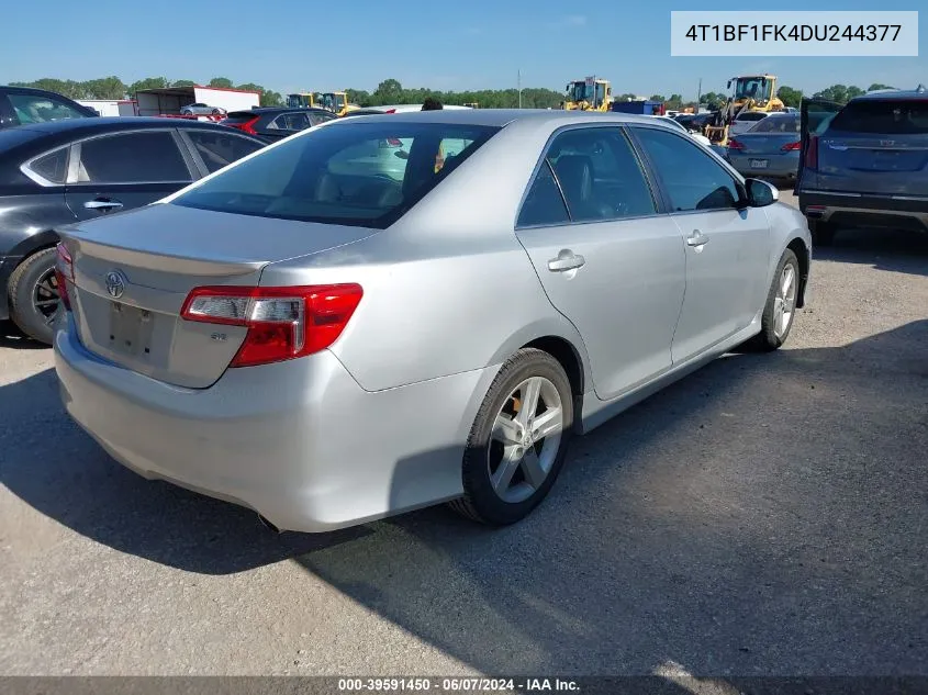 2013 Toyota Camry Se VIN: 4T1BF1FK4DU244377 Lot: 39591450