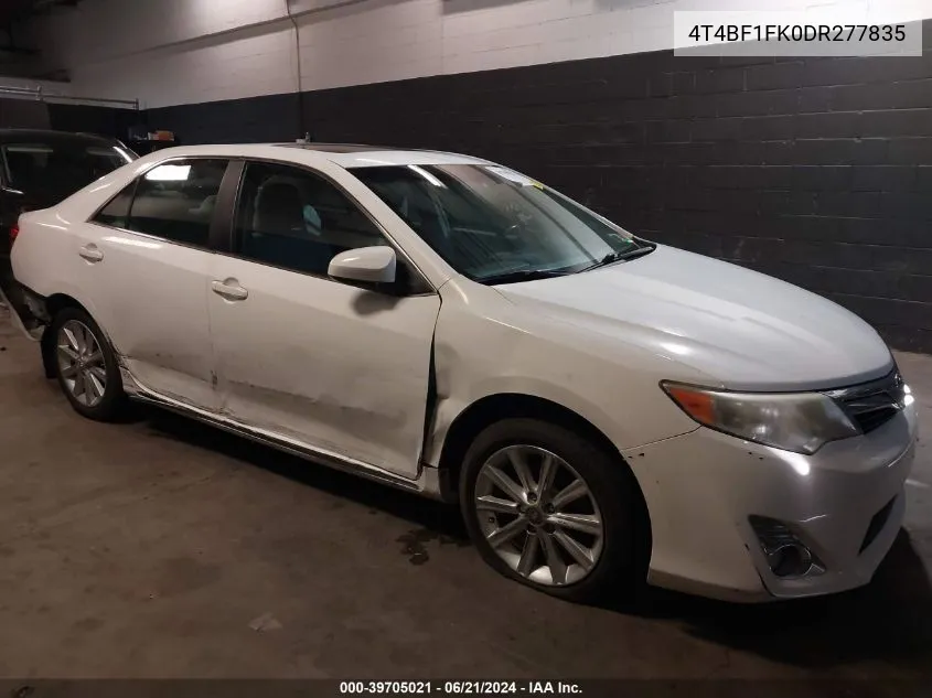 2013 Toyota Camry Xle VIN: 4T4BF1FK0DR277835 Lot: 39705021