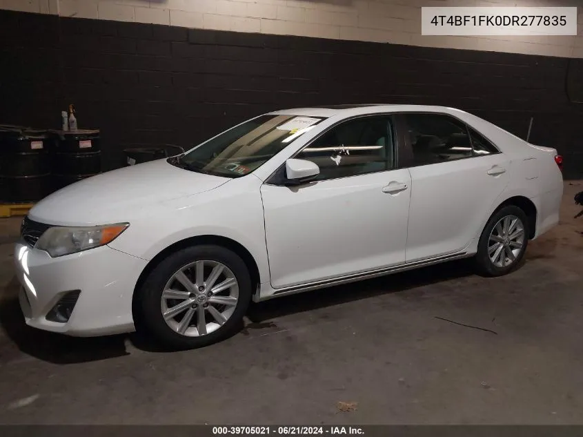 2013 Toyota Camry Xle VIN: 4T4BF1FK0DR277835 Lot: 39705021