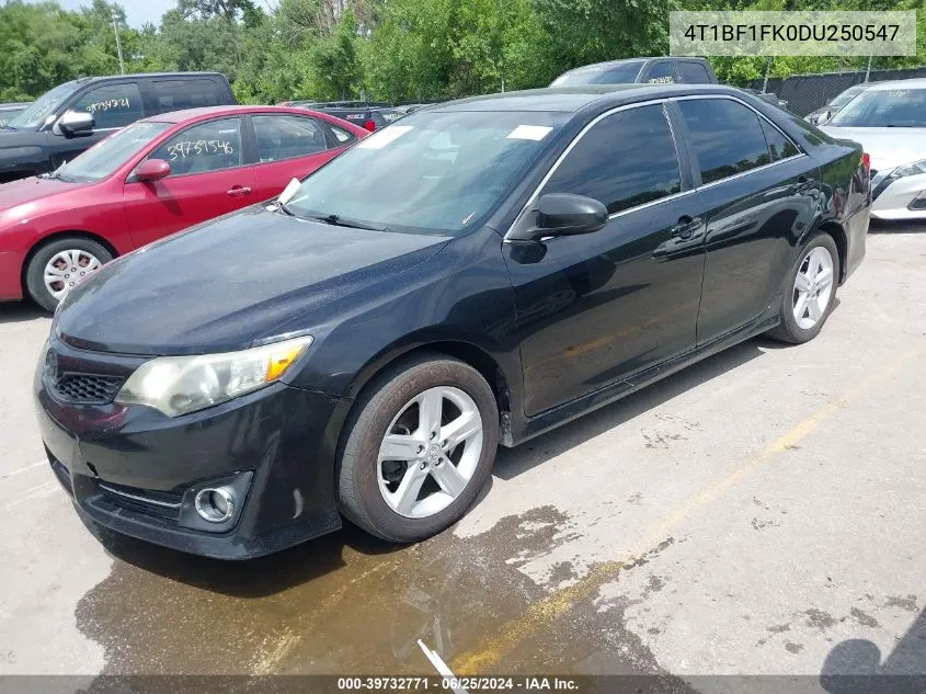 2013 Toyota Camry Se VIN: 4T1BF1FK0DU250547 Lot: 39732771