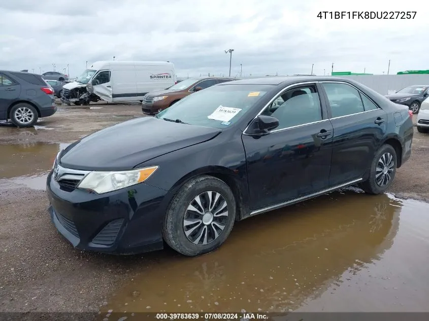 2013 Toyota Camry Le VIN: 4T1BF1FK8DU227257 Lot: 39783639