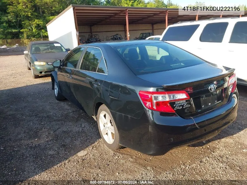 2013 Toyota Camry Se VIN: 4T1BF1FK0DU222196 Lot: 39794872