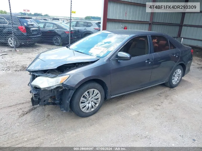 2013 Toyota Camry Le VIN: 4T4BF1FK4DR293309 Lot: 39808097