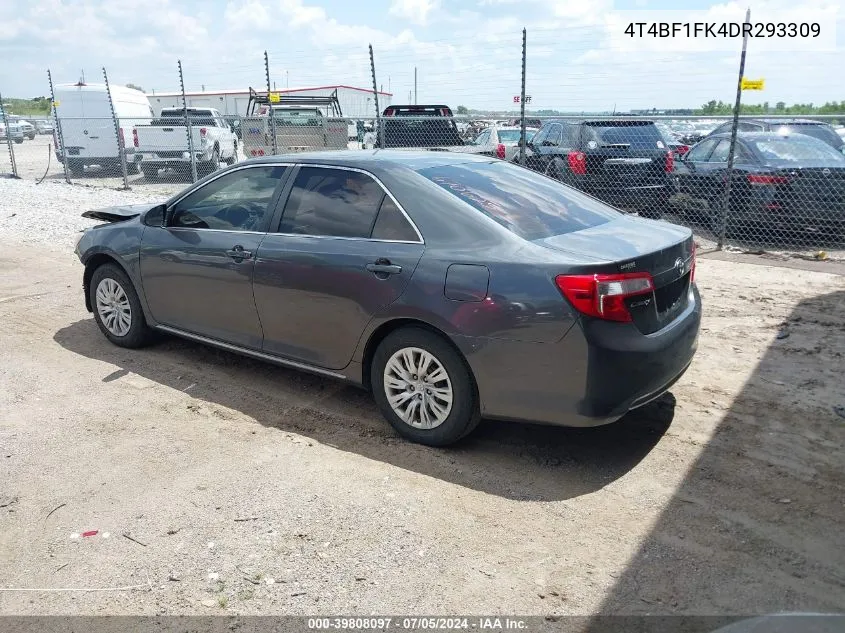 2013 Toyota Camry Le VIN: 4T4BF1FK4DR293309 Lot: 39808097