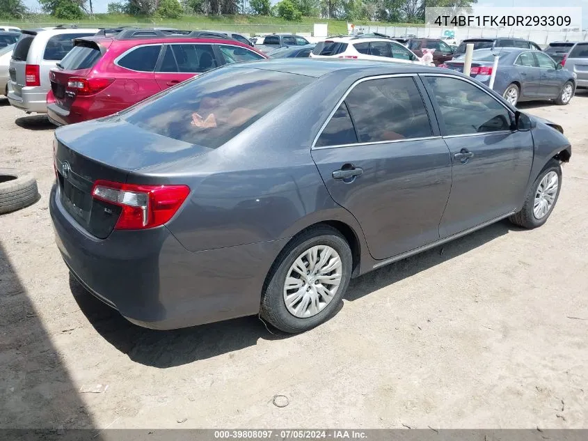 2013 Toyota Camry Le VIN: 4T4BF1FK4DR293309 Lot: 39808097