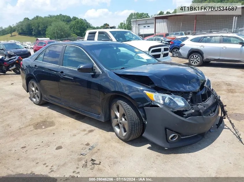 2013 Toyota Camry Se V6 VIN: 4T1BK1FK7DU534687 Lot: 39846286