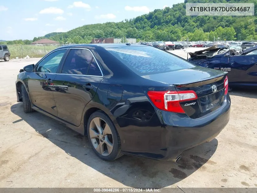 4T1BK1FK7DU534687 2013 Toyota Camry Se V6