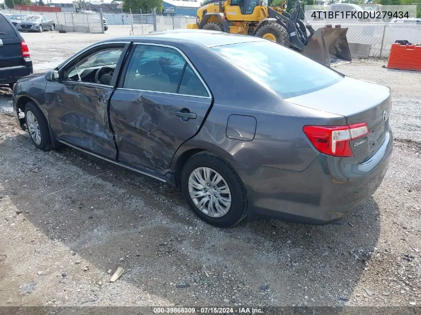 2013 Toyota Camry Le VIN: 4T1BF1FK0DU279434 Lot: 39868309