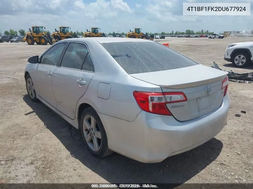 2013 Toyota Camry Se VIN: 4T1BF1FK2DU677924 Lot: 39886698