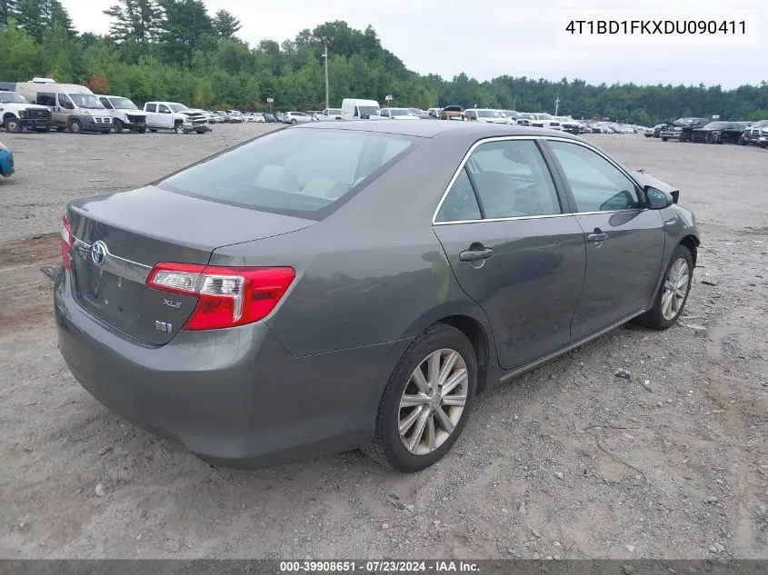 2013 Toyota Camry Hybrid Xle VIN: 4T1BD1FKXDU090411 Lot: 39908651