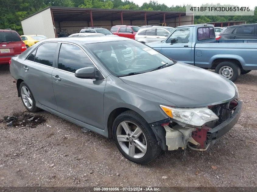 2013 Toyota Camry Se VIN: 4T1BF1FK3DU651476 Lot: 39910056