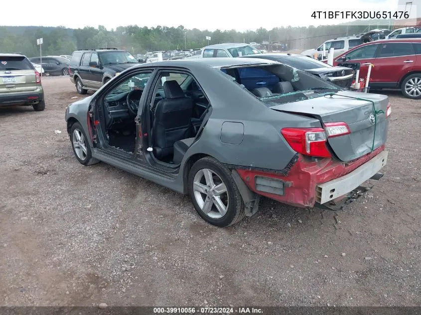 4T1BF1FK3DU651476 2013 Toyota Camry Se