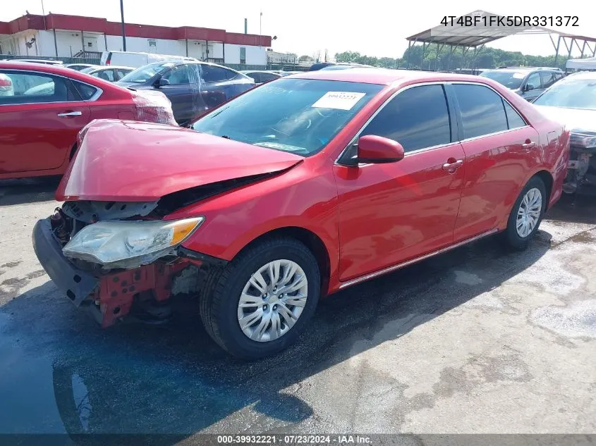 2013 Toyota Camry Le VIN: 4T4BF1FK5DR331372 Lot: 39932221