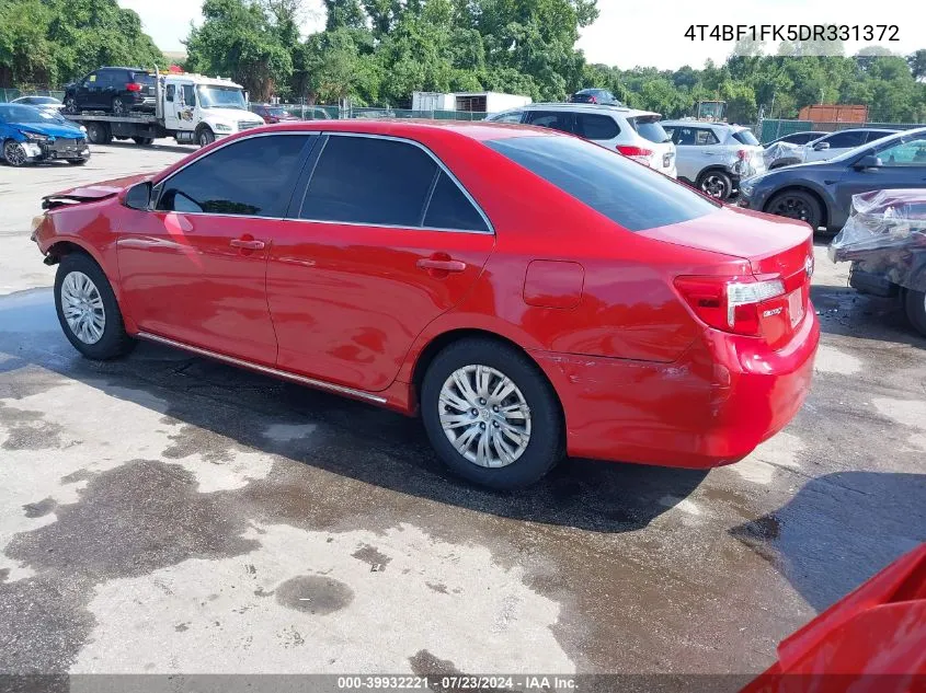 2013 Toyota Camry Le VIN: 4T4BF1FK5DR331372 Lot: 39932221