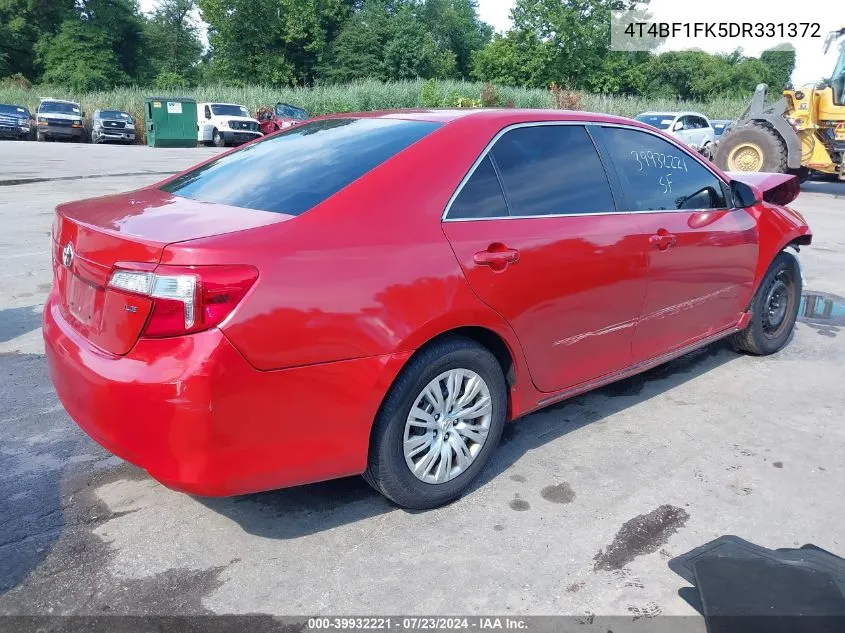 2013 Toyota Camry Le VIN: 4T4BF1FK5DR331372 Lot: 39932221