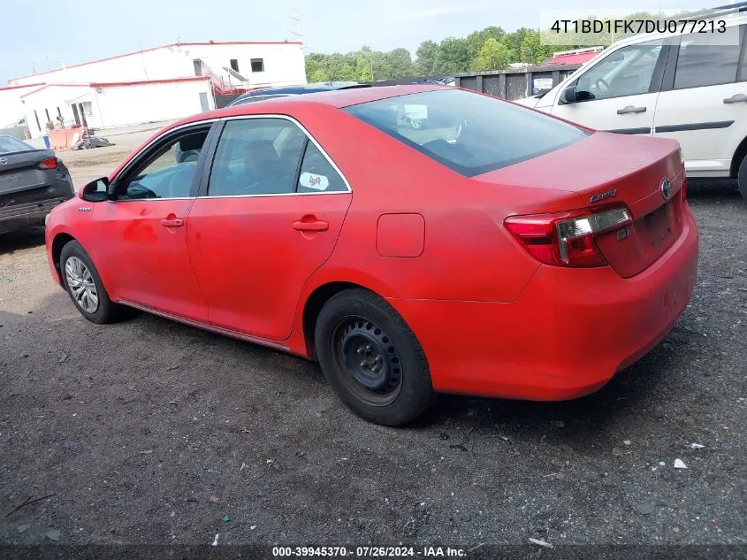 2013 Toyota Camry Hybrid Le/Xle VIN: 4T1BD1FK7DU077213 Lot: 40471277