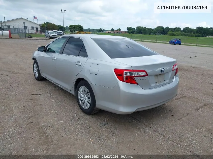 2013 Toyota Camry Hybrid Le VIN: 4T1BD1FK7DU084159 Lot: 39952553