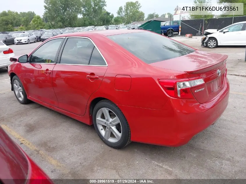 2013 Toyota Camry Se VIN: 4T1BF1FK6DU693561 Lot: 39961519