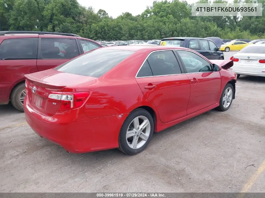 2013 Toyota Camry Se VIN: 4T1BF1FK6DU693561 Lot: 39961519