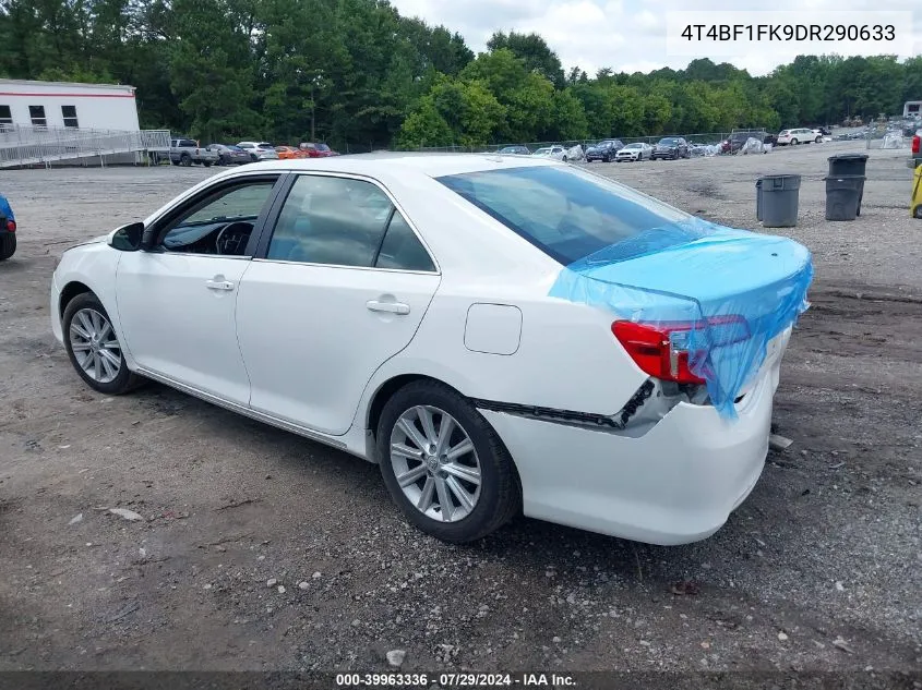 2013 Toyota Camry Xle VIN: 4T4BF1FK9DR290633 Lot: 39963336