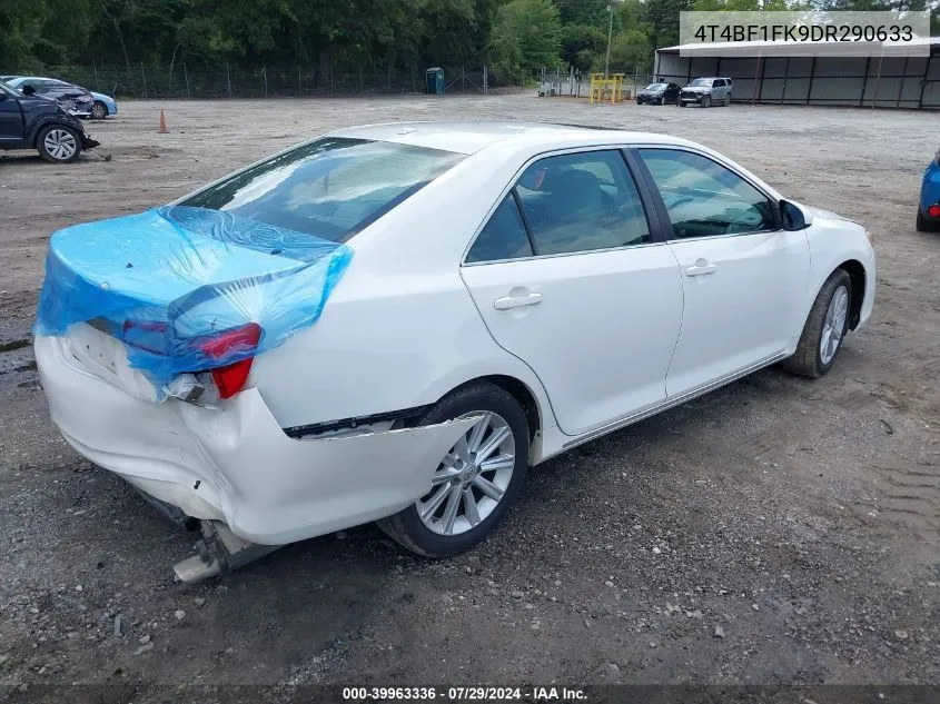 2013 Toyota Camry Xle VIN: 4T4BF1FK9DR290633 Lot: 39963336