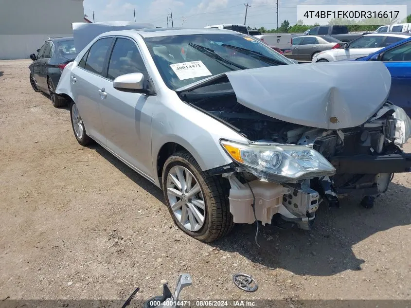 4T4BF1FK0DR316617 2013 Toyota Camry Xle