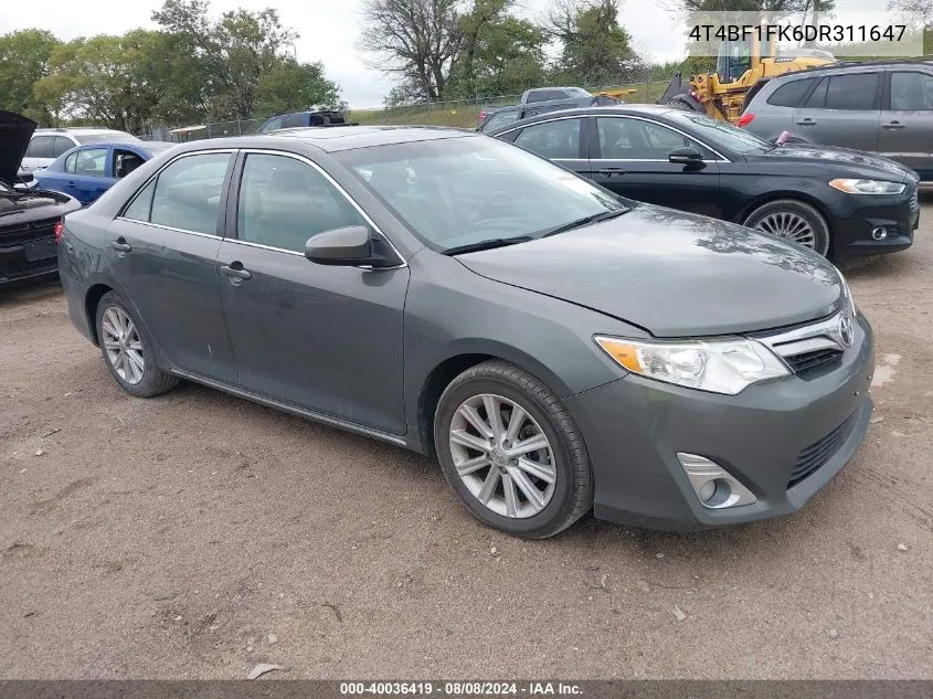 4T4BF1FK6DR311647 2013 Toyota Camry Xle