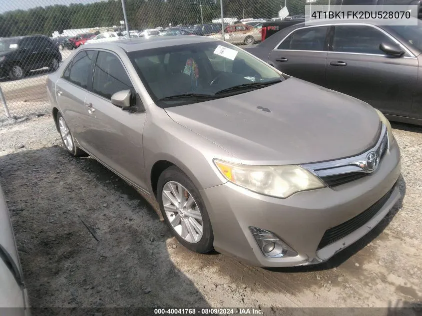 2013 Toyota Camry Xle V6 VIN: 4T1BK1FK2DU528070 Lot: 40041768